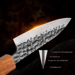 Damascus paring knife for Peeling