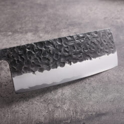 Hand‑forged style Nakiri blade blank Kurouchi finish