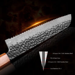 High carbon steel serrated knife