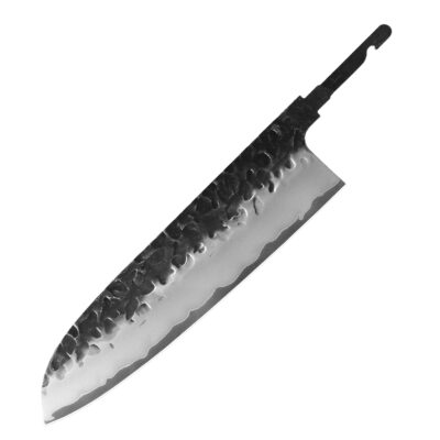 Japanese Santoku knife blank Kurouchi hammered finish