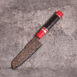 Layered steel santoku knife