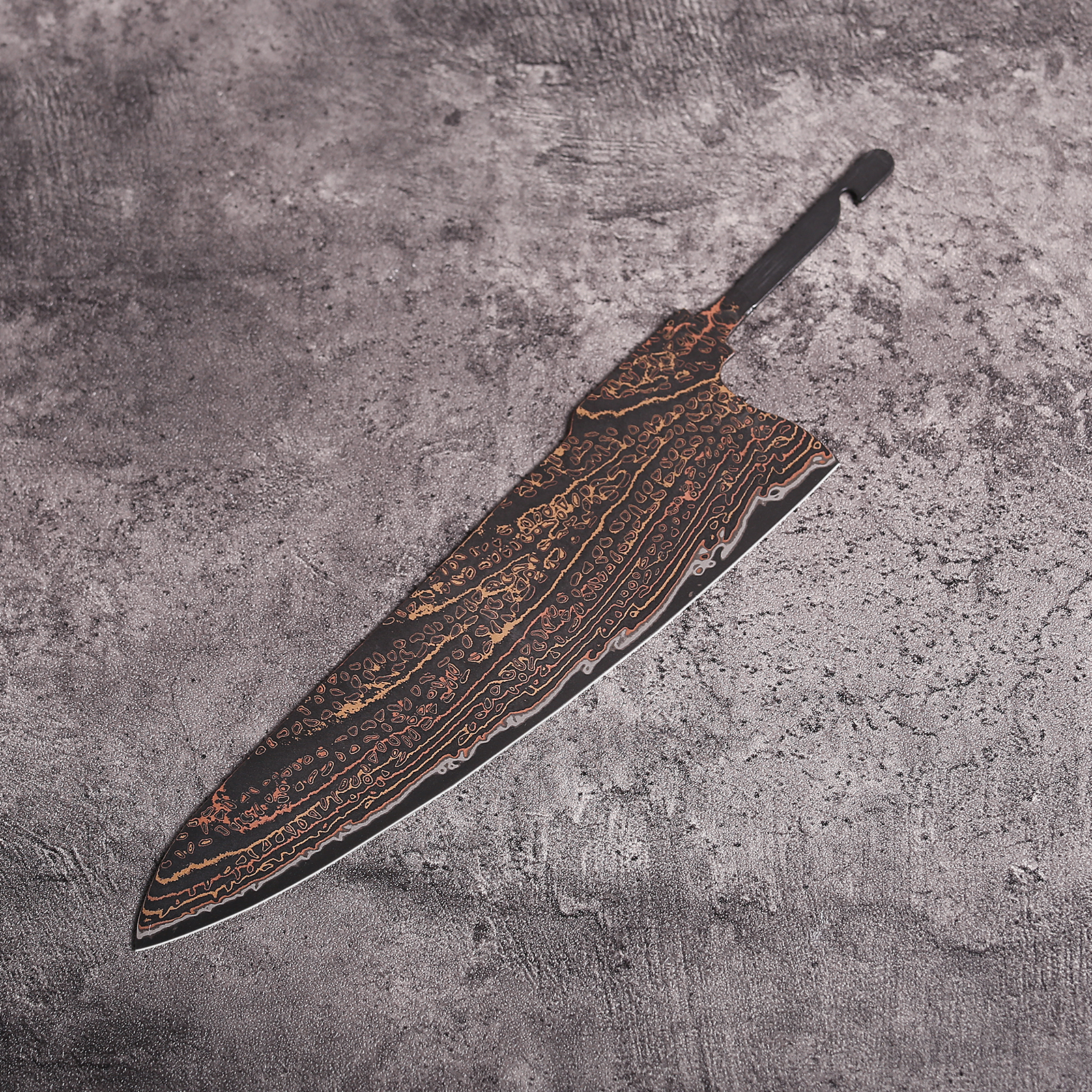 Premium Damascus steel knife blank for custom handle making