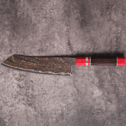Professional chef’s Kiritsuke Bunka knife, VG10 core with Damascus cladding