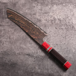 VG10 core Damascus steel Kiritsuke Bunka knife with custom wood handle