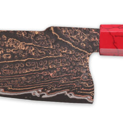 artisan japanese chef knife with vg10 core and decorative handle rings