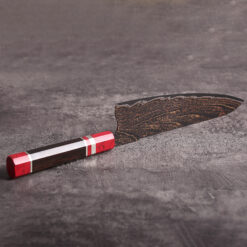 luxury japanese chef knife with copper damascus cladding and vg10 core