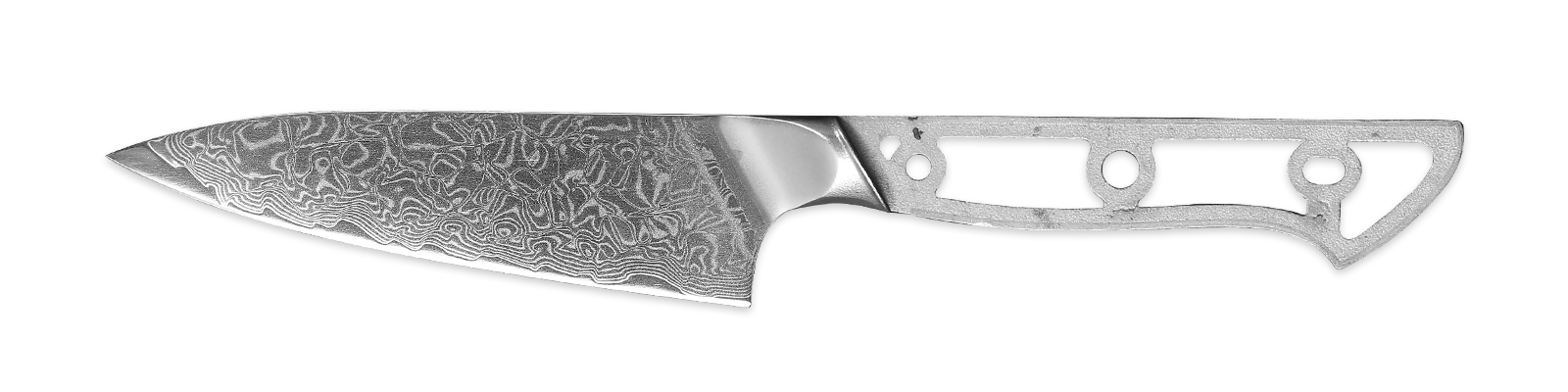 Lightweight paring knife blank with tang cutouts