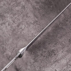 Utility knife blank side view Damascus steel