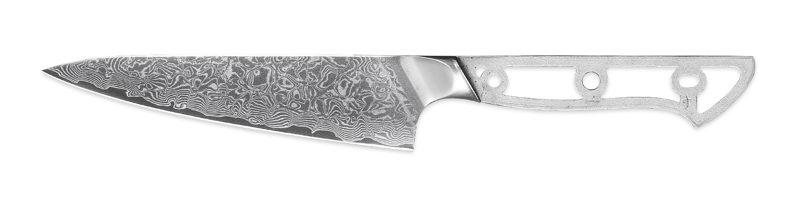 Utility knife blank with skeletonized tang