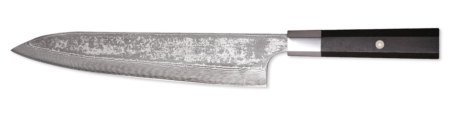 240mm Japanese gyuto chef knife with black wood wa‑style handle