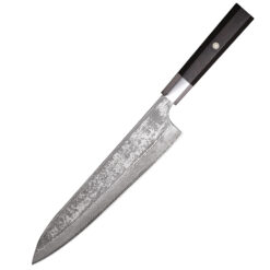 240mm gyuto knife with black wood wa handle