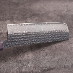 High-quality Japanese kitchen knife with hammered finish
