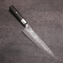 Japanese 240mm gyuto with black wa handle