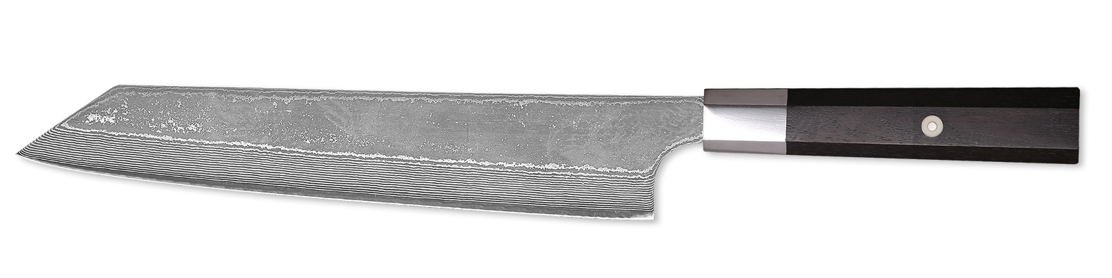 Premium 240mm kiritsuke blade with traditional black wood handle