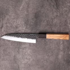 Premium hammered steel chef knife