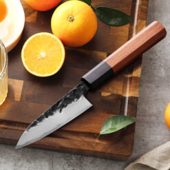 Sanmai steel fruit knife with Wa handle