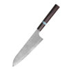 7 inch santoku knife san-mai ebony series ebony wood turquoise handle wholesale