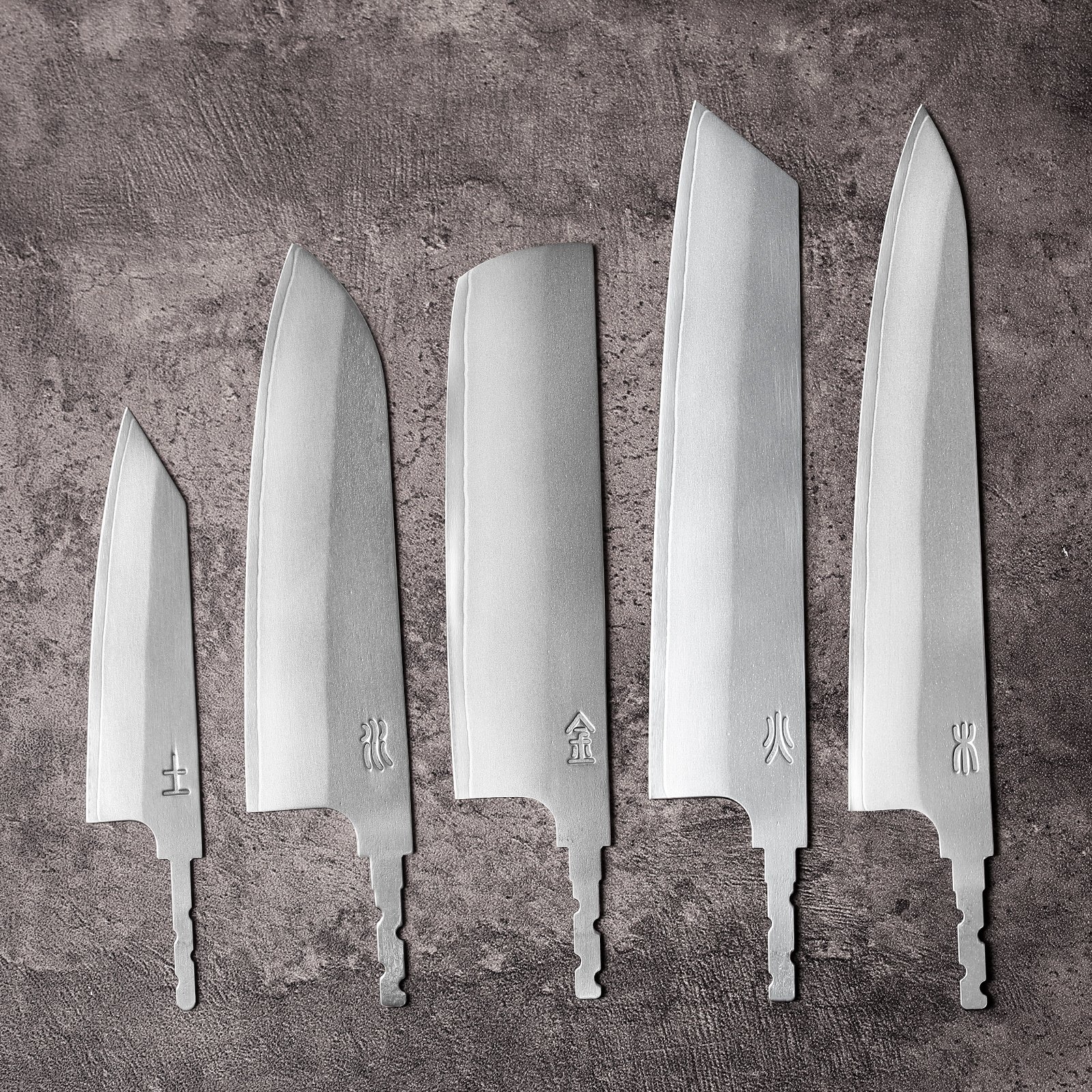 Japanese kitchen knife blank blade with tang