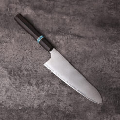 san-mai composite steel santoku knife blade 180mm 60 hrc professional kitchen knife