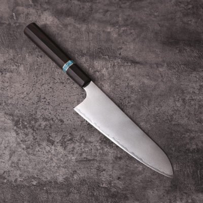san-mai composite steel santoku knife blade 180mm 60 hrc professional kitchen knife