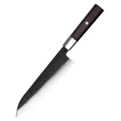 AUS-10 single-layer gyuto chef knife with kurouchi blade