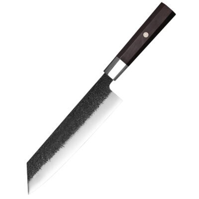 AUS-10 single-layer kiritsuke chef knife with kurouchi blade