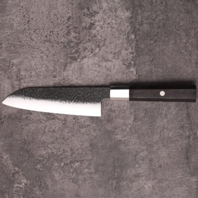 320mm overall length of the 6.5 inch AUS-10 santoku knife laid flat