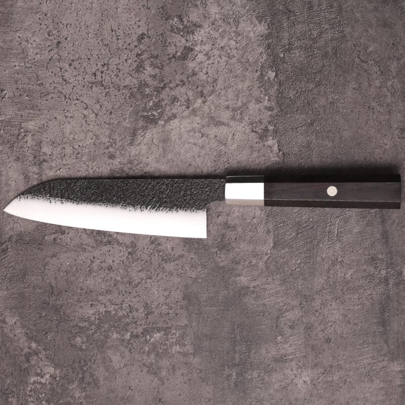 320mm overall length of the 6.5 inch AUS-10 santoku knife laid flat