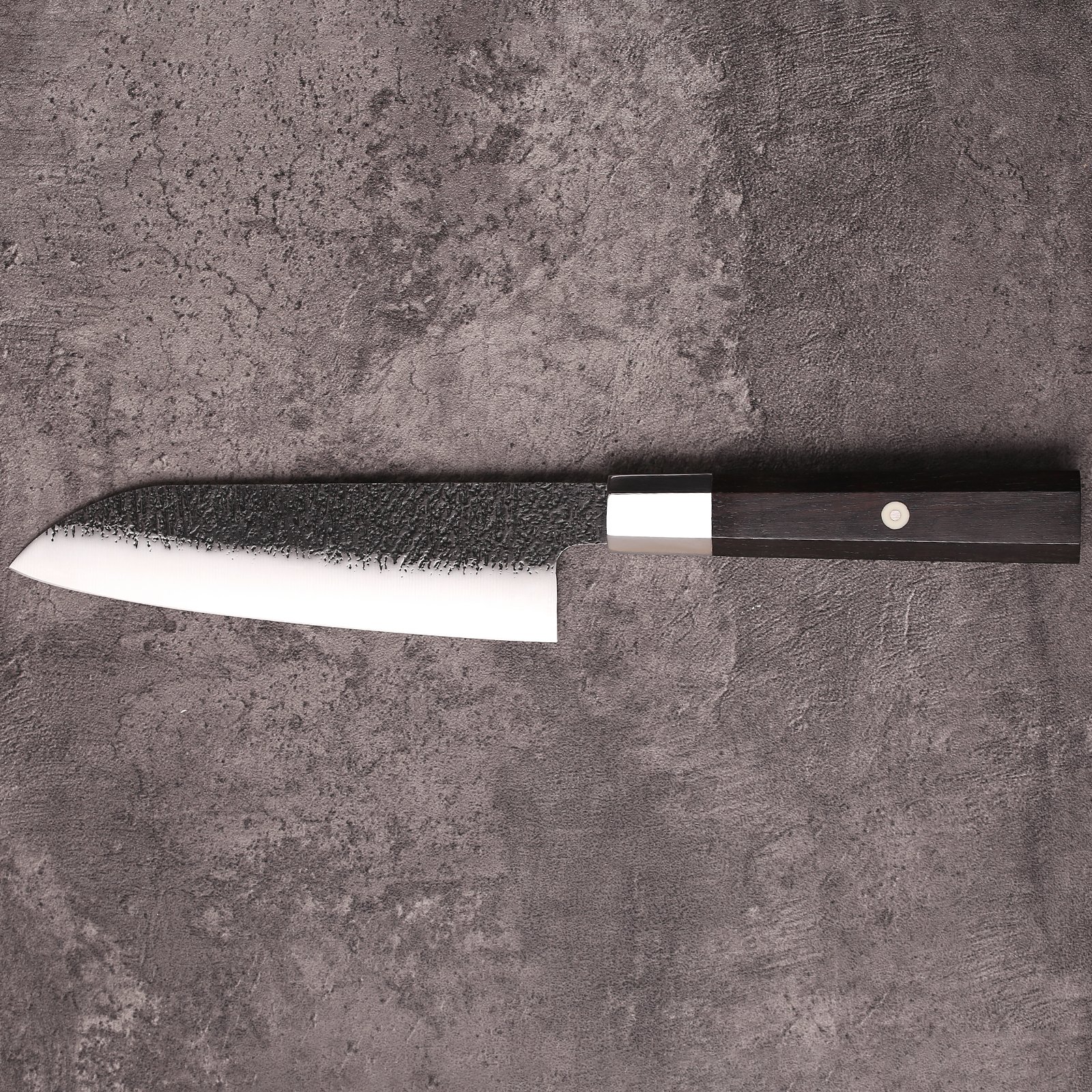 320mm overall length of the 6.5 inch AUS-10 santoku knife laid flat