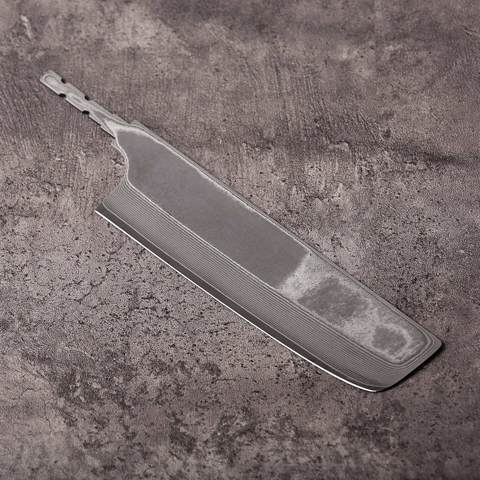 Damascus Nakiri blade blank full tang design